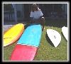 PJ With His Big Ol Board Outside The Surf Shop In Gennith, Courtesy Donny Wright