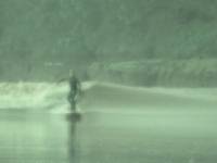 The Wizard hooks into the face on a dusky morning